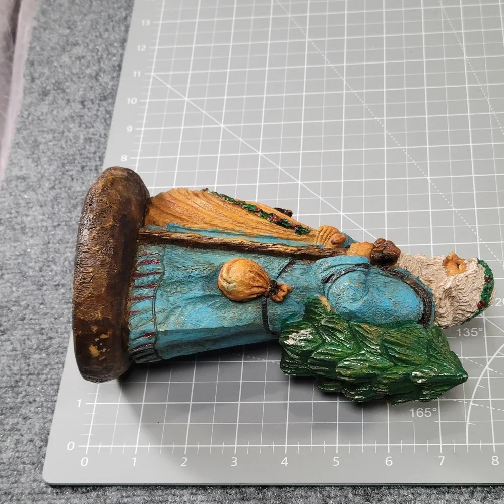 Vintage Don Gordon Santa Figurine 1998‎ Resin Hand Painted Folk Art Christmas